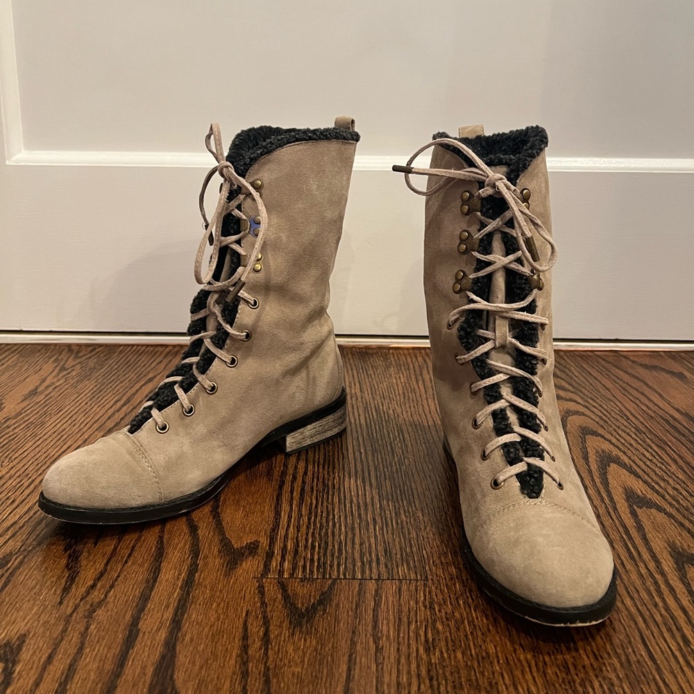 Suede Lace Up Boots
